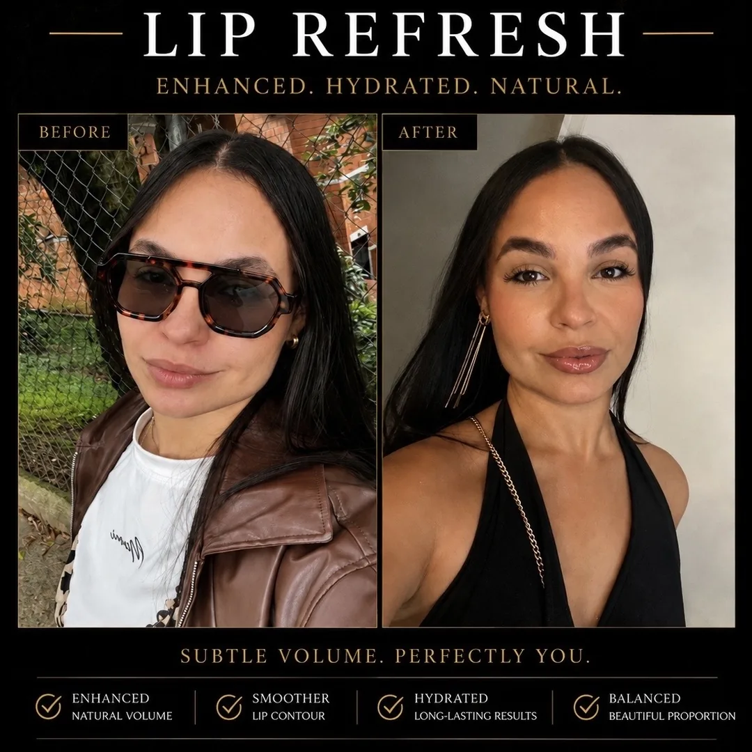 Before and after — lip refresh